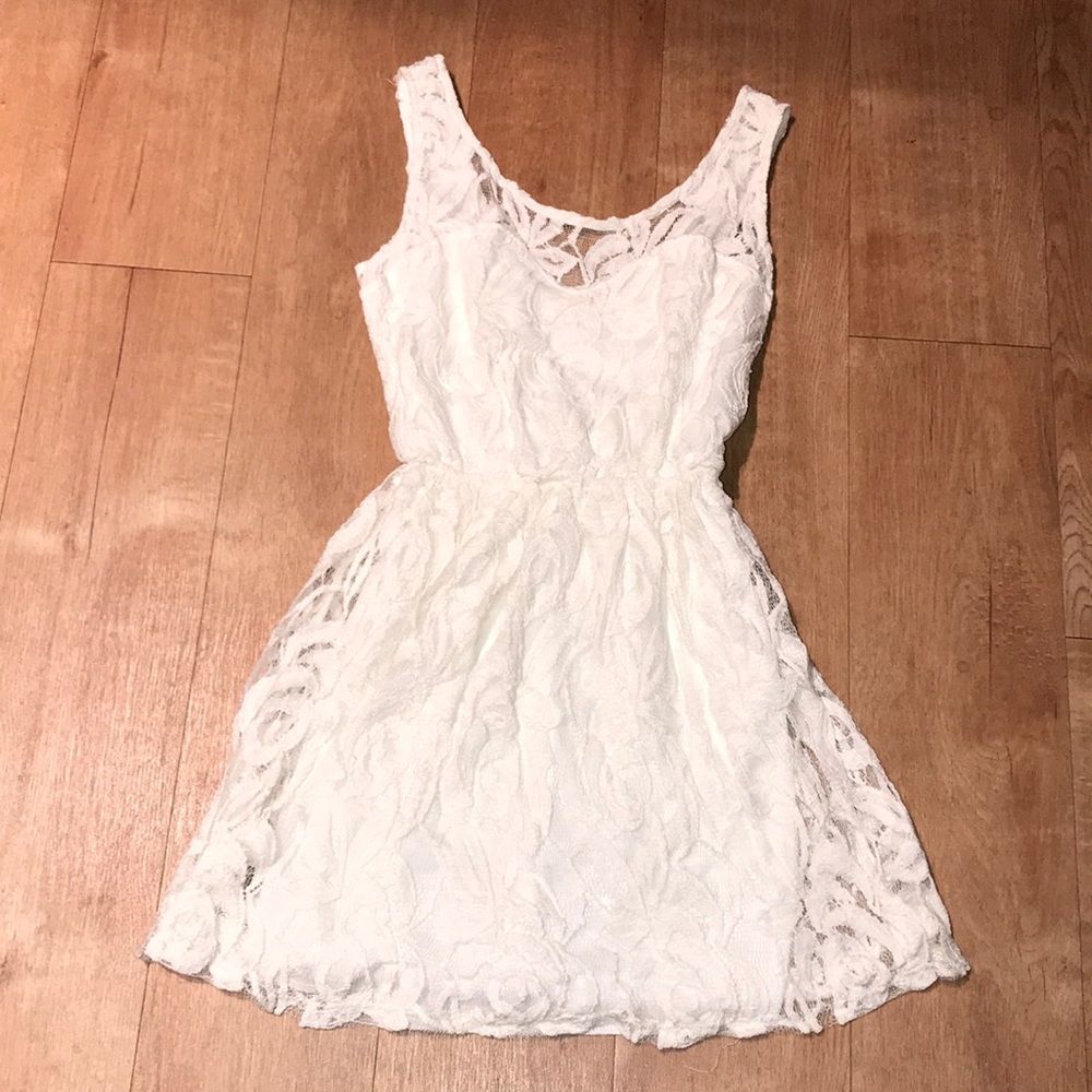 LA: Hearts Kids White Lace Dress